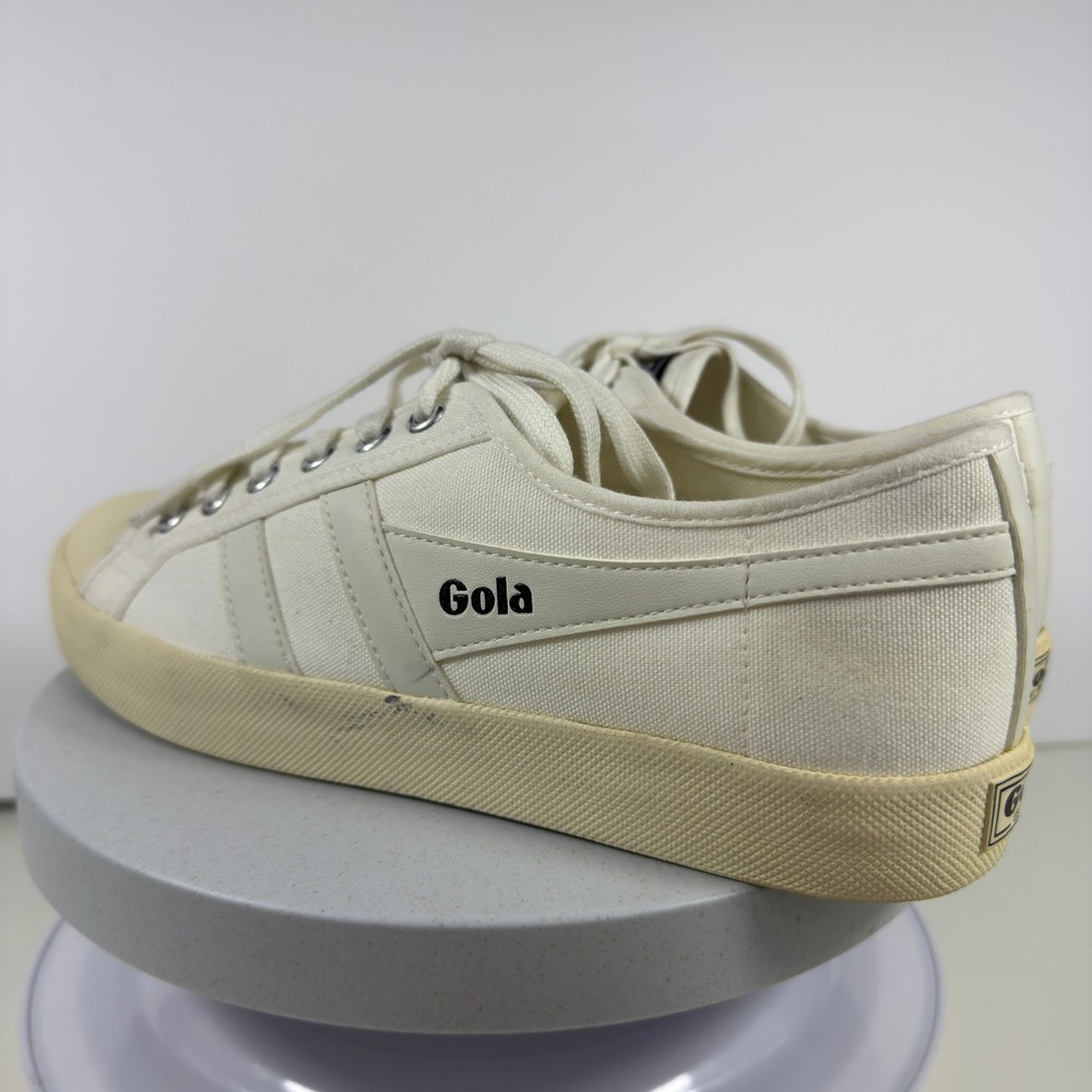 Gola Coaster Women's Sneakers Off-White Canvas Low Top Retro Trainers Size 9 - Picture 8 of 16